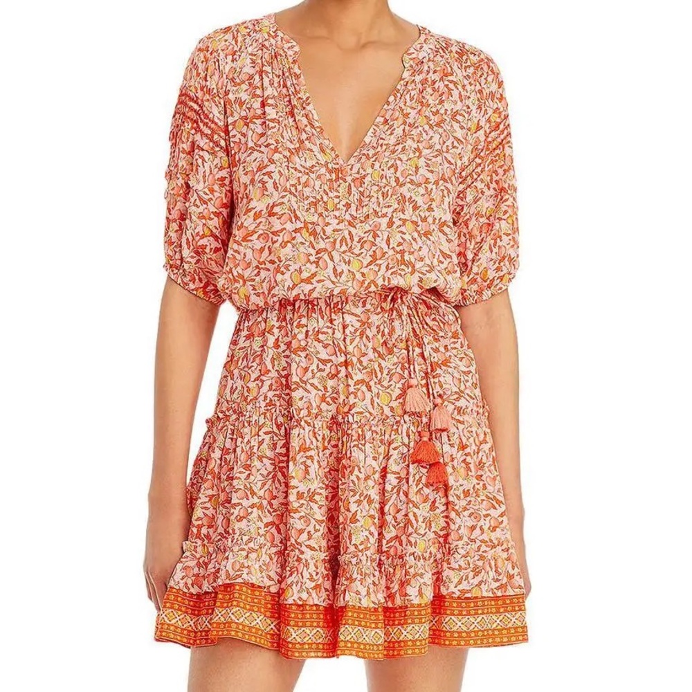 Poupette St. Barths, orange, unique, floral dress